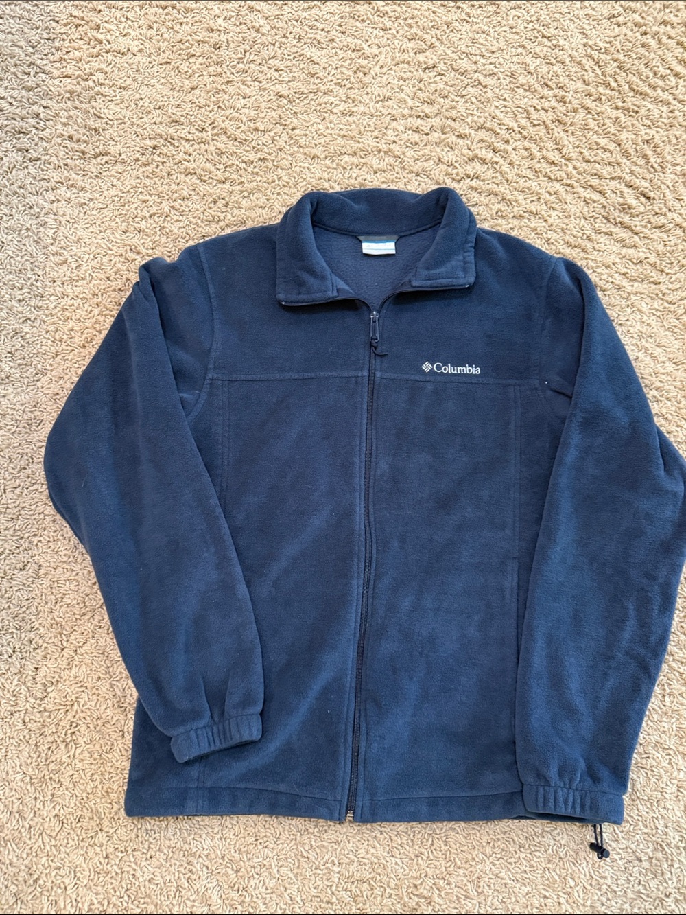 Columbia Dark Blue Zip-Up Fleece Jacket